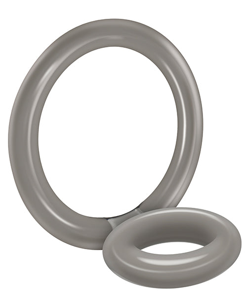 Anillo para el pene de doble bucle gris Bullseye de tolerancia cero Product Image.