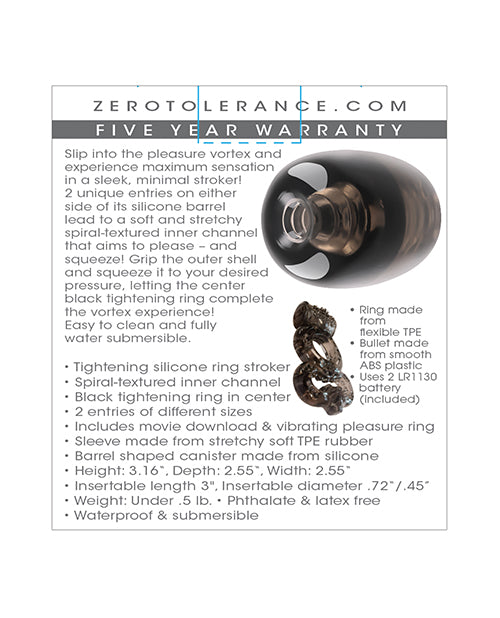 Zero Tolerance Stroke To Go Dual-Entry Pleasure Stroker Product Image.