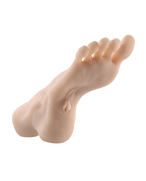 Masturbador con pies de coño de tolerancia cero - Ligero: placer realista en los pies y característica sorpresa Product Image.