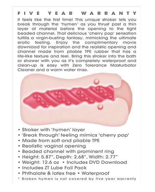 像處女現實撫摸者一樣零容忍 - 逼真的“Cherry Pop”體驗 Product Image.