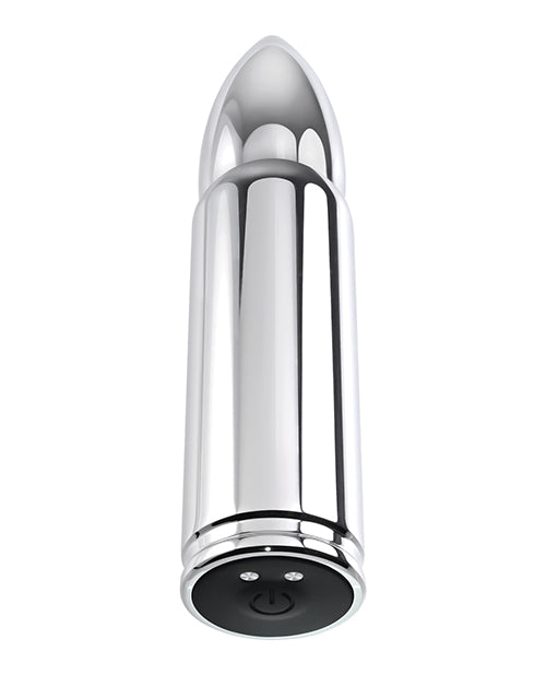 "Chrome 7-Speed Vibrating Alloy Bullet: Intense Pleasure Powerhouse" Product Image.