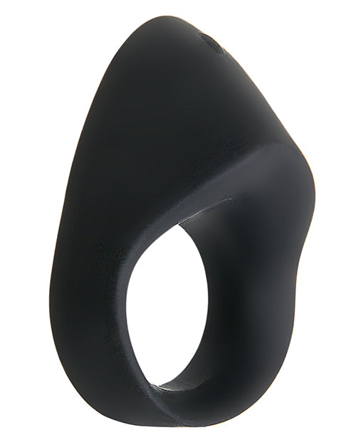 Night Rider Black Silicone Cock Ring Product Image.