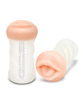 ZOLO Realistic Dual Density Transparent Deep Throat Stroker