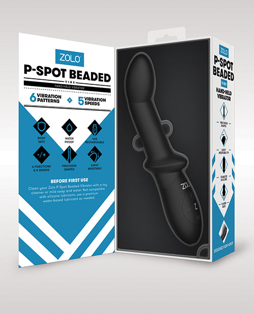 Black P Spot Beaded Vibe Product Image.