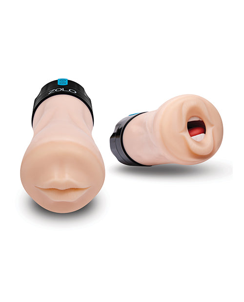 ZOLO Gawk Gawk Deep Throat Vibrating Masturbator in Ivory Product Image.