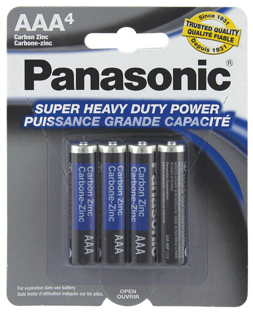 Pilas AAA de alta resistencia Panasonic - Paquete de 4 Product Image.