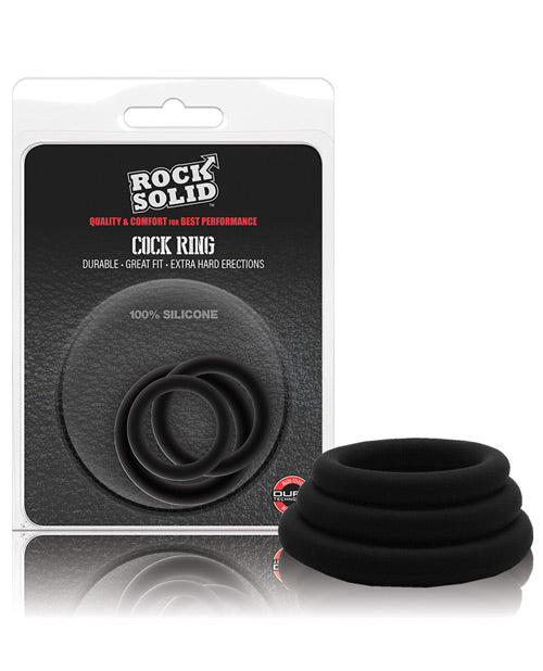 Anillos para el pene con junta de silicona Rock Solid Tri-Pack: eleva tu placer - featured product image.