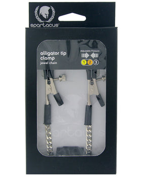 Pinzas para pezones Spartacus Silver Alligator: intensifica tu placer 🖤 - Featured Product Image