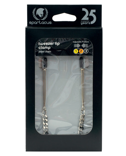 Spartacus Adjustable Jewel Chain Nipple Clamps Product Image.