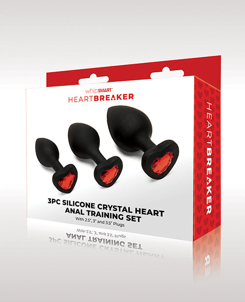 WhipSmart Crystal Heart Anal Training Set - 3 Sizes 🖤❤️ Product Image.
