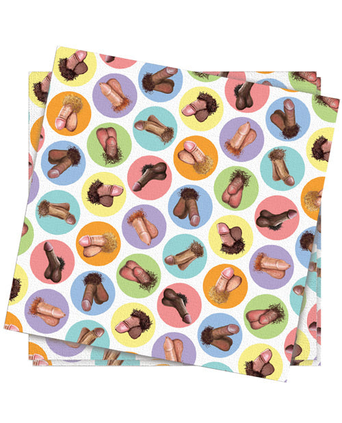 Cheeky Mini-Penis Napkins - Pack of 8 - featured product image.