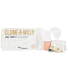 Kit de Bolas Clone-A-Willy Plus+ - Tono Claro: Crea una Réplica Vibrante de Silicona con Bolas - Featured Product Image