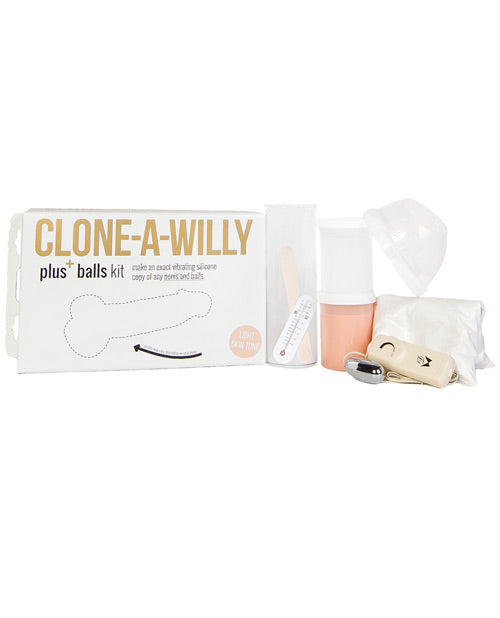 Clone-A-Willy Plus+ Balls Kit - Light Tone: Craft Your Own Vibrating Masterpiece - featured product image.