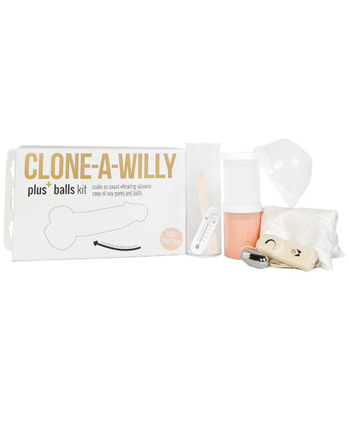 Kit de Bolas Clone-A-Willy Plus+ - Tono Claro: Crea una Réplica Vibrante de Silicona con Bolas Product Image.