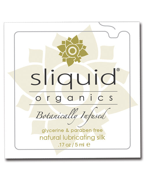 Lubricante híbrido de seda Sliquid Organics - Almohada de 0,17 oz - featured product image.