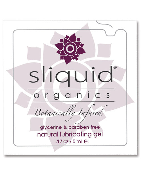 Sliquid Organics 天然潤滑凝膠 - 有機 0.17 盎司枕包 - featured product image.