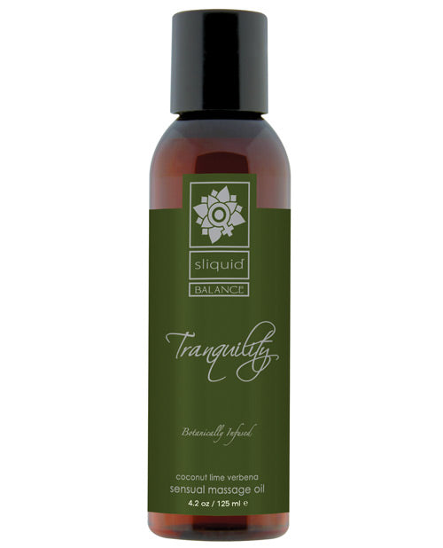 Aceite de masaje Serenity de Sliquid Organics - Felicidad sensorial de vainilla de Tahití - featured product image.