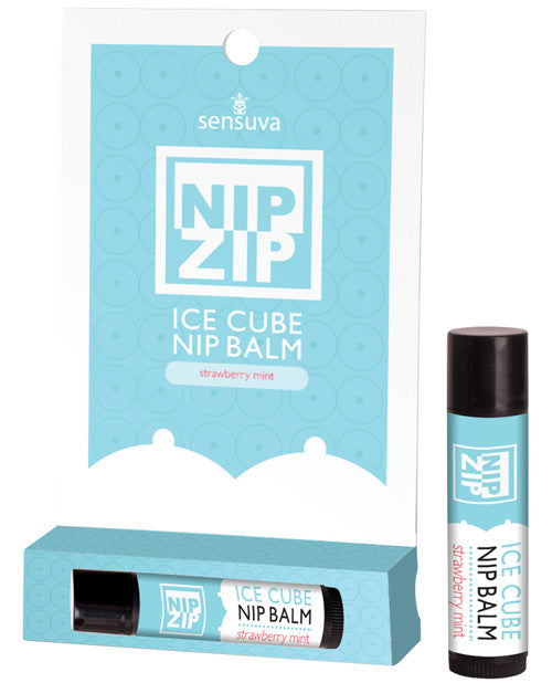 Sensuva Nip Zip Ice Cube Nip Balm: Sensación de fresa y menta Product Image.