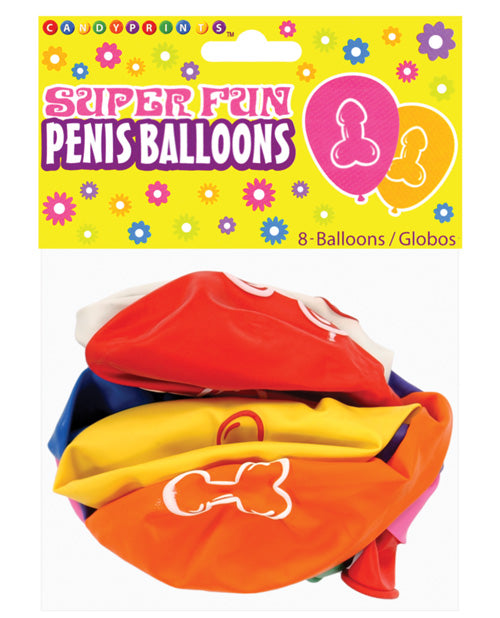 超有趣的陰莖氣球 - 8 件裝 Product Image.