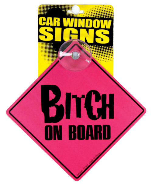 Letrero para ventana de coche Kalan Bitch On Board - featured product image.