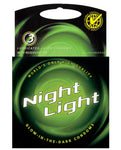 Condones de látex con luz nocturna - Paquete de 3