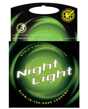 Condones de látex con luz nocturna - Paquete de 3 - Featured Product Image