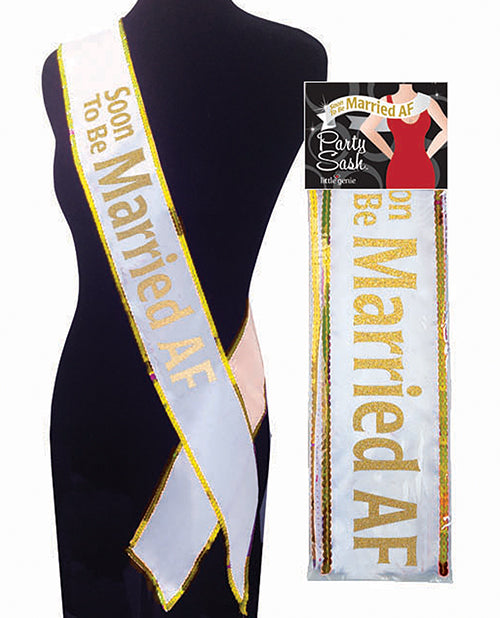 Sparkling Soon to be Married AF Party Sash - featured product image.