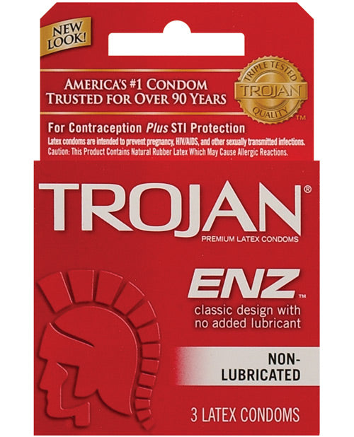 Condones no lubricados Trojan Enz: simples y confiables - featured product image.