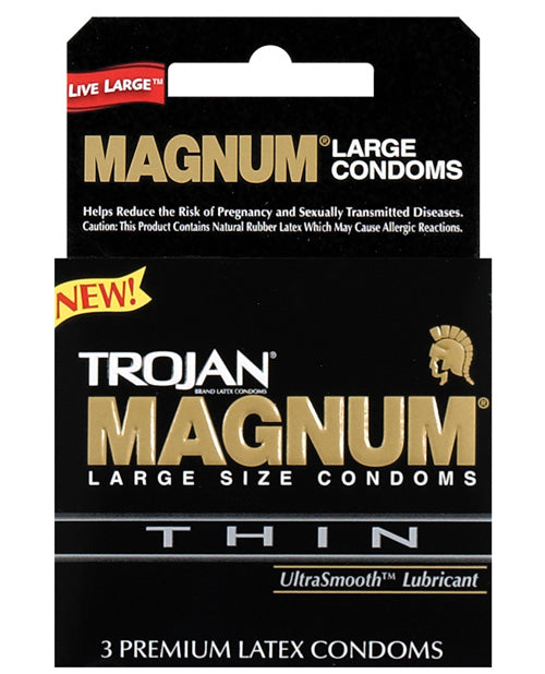 Trojan Magnum Thin 保險套：尺寸、舒適度和可靠性 Product Image.