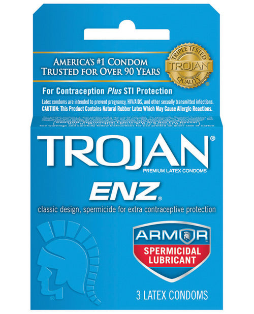 Paquete de 3 Trojan Enz: condones de protección mejorada Product Image.