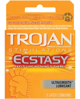 Trojan Ribbed Ecstasy Condoms: Intense Pleasure, Reliable Protection - Featured Product Image