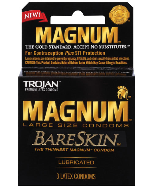 Condones Trojan Magnum Bareskin: máxima sensibilidad y comodidad Product Image.