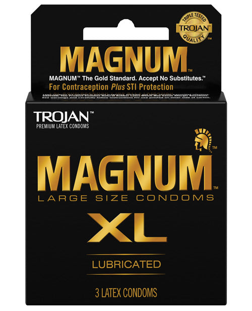 Trojan Magnum XL Condoms: 30% Larger for Ultimate Comfort & Safety Product Image.