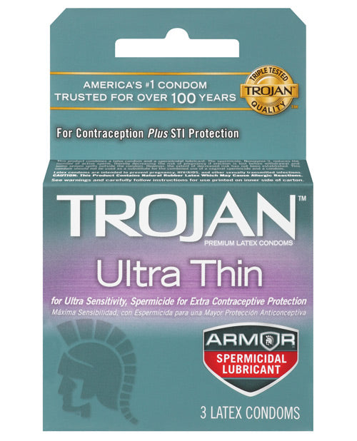 Preservativos Trojan Ultra Thin Armor con espermicida - featured product image.