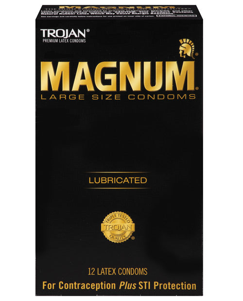 Preservativos Trojan Magnum de tamaño grande: calidad premium (paquete de 3) Product Image.