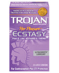 Trojan Her Pleasure Ecstasy Condoms - Ultimate Sensation & Comfort