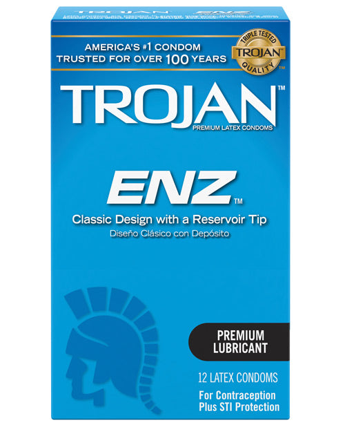 Trojan Enz Lubricated Condoms - 3 Pack Product Image.