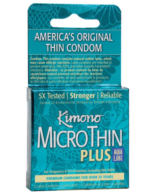 Preservativo Kimono Micro Thin Aqua Lube: placer vegano Product Image.