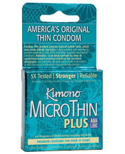 Kimono Micro Thin Aqua Lube Vegan-Friendly Condom