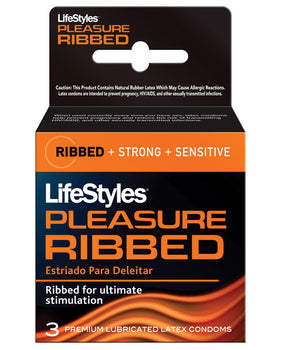 Lifestyles Ultra Ribbed Condoms - 3-Pack - Featured Product Image