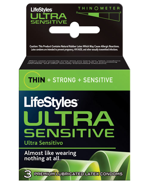 Lifestyles Ultra Sensitive Condoms: Sensitivity & Protection Product Image.