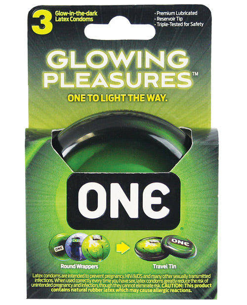 ONE Glowing Pleasures Condoms: Light Up Your Nights 🌟 - featured product image.
