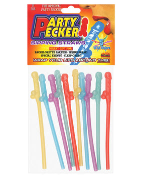 Cheeky Cock-shaped Party Straws - Pack of 10 - Featured Product Image