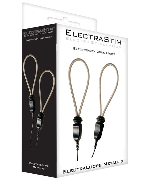 ElectraStim Metallic Adjustable E-Stim Cock Loops: Custom Fit for Electrifying Pleasure Product Image.
