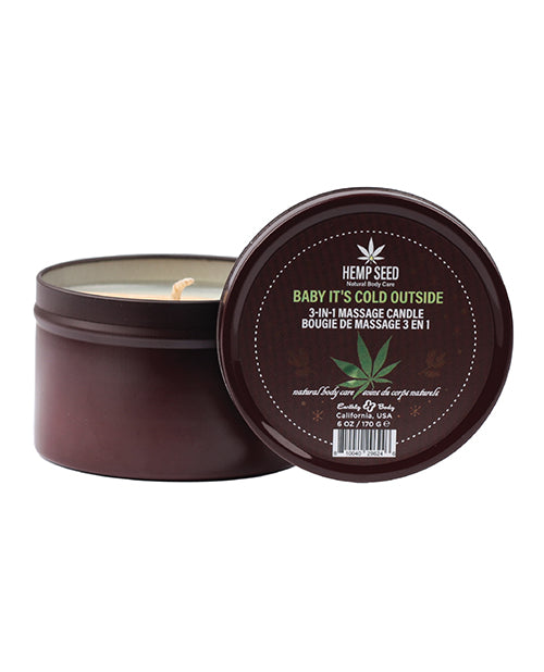 Shop for the Earthly Body 2023 Holiday 3 In 1 Massage Candle - 6 Oz: Festive Scent, Luxurious Massage, Natural Ingredients at My Ruby Lips