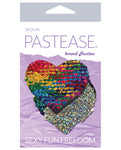 Pearl & White Color Changing Sequin Heart Nipple Pasties by Pastease®