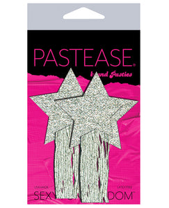 Silver Glitter Stars Tassel Pastease: Your Glamorous Companion