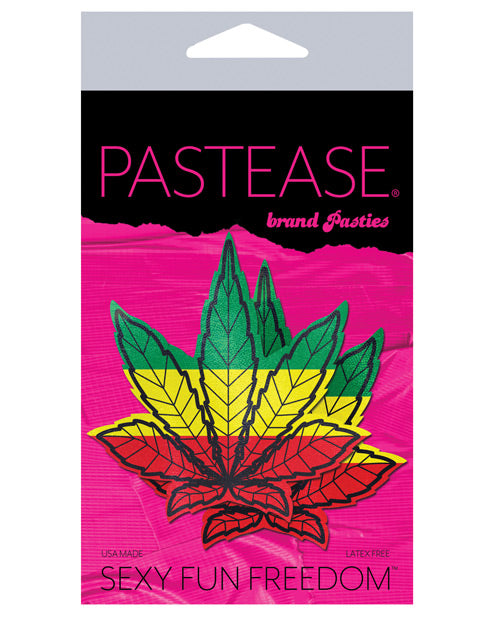 Rasta Marijuana Leaf Nipple Covers - featured product image.