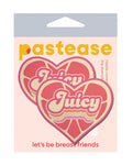 Pastease Premium Retro Heart Juicy Pink Grapefruit Nipple Pasties