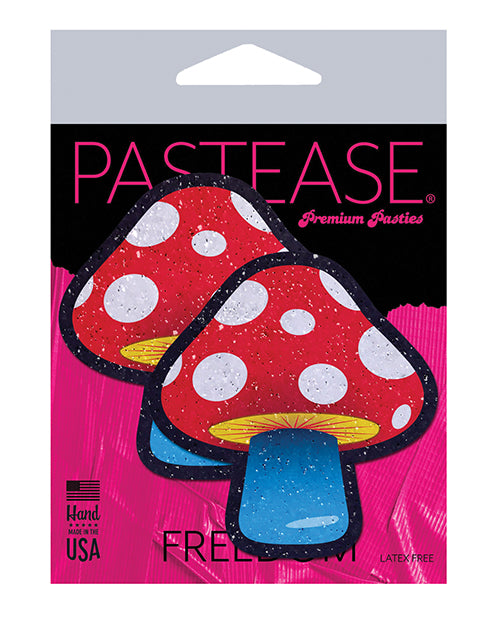 Colourful Shroom Nipple Pasties - Handmade in the USA - featured product image.